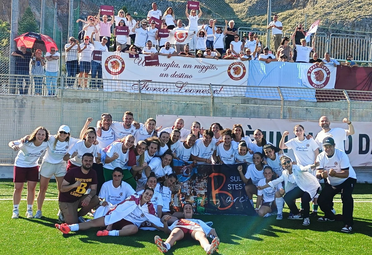 Calcio, Trastevere, Serie C Femminile, le amaranto sono promosse in Serie B