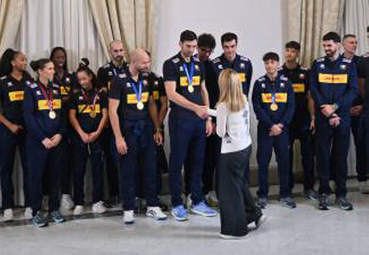 Volley, i Campioni del Mondo ricevuti a Palazzo Chigi dalla premier Meloni