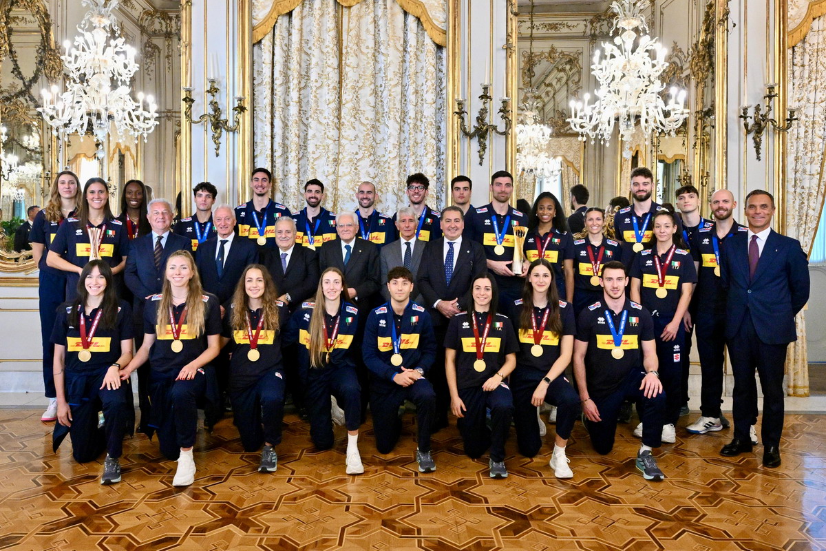 Volley, le nazionali azzurre Campioni del Mondo ricevute dal Presidente della Repubblica Mattarella